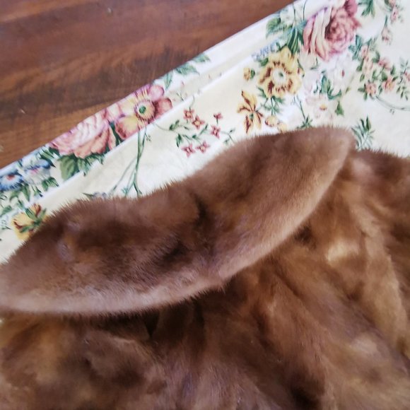 REAL MINK COAT JACKET LUXURY FUR HONEY BEAUTIFUL LOOK SIZE L/XL - Picture 8 of 8